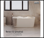 Sealey DH421 Baridi Back-to-Wall Slim Rim Bath with Overflow System 150cm – Gloss White