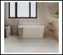Sealey DH421 Baridi Back-to-Wall Slim Rim Bath with Overflow System 150cm – Gloss White