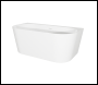 Sealey DH421 Baridi Back-to-Wall Slim Rim Bath with Overflow System 150cm – Gloss White