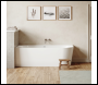 Sealey DH425 Baridi Left-Hand Corner Slim Rim Bath with Overflow System 170cm – Gloss White