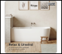 Sealey DH425 Baridi Left-Hand Corner Slim Rim Bath with Overflow System 170cm – Gloss White