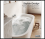 Sealey DH425 Baridi Left-Hand Corner Slim Rim Bath with Overflow System 170cm – Gloss White