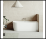 Sealey DH426 Baridi Right-Hand Corner Slim Rim Bath with Overflow System 150cm – Gloss White