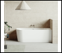 Sealey DH427 Baridi Right-Hand Corner Slim Rim Bath with Overflow System 160cm – Gloss White