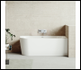 Sealey DH428 Baridi Right-Hand Corner Slim Rim Bath with Overflow System 170cm – Gloss White
