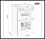 Sealey DH429 Baridi 60cm Freestanding Cooker with 99L Double Cavity & Ceramic Hob - Black
