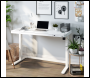 Sealey DH54 Dellonda Single Motor Ultra-Quiet Electric Desk with Control Panel, USB Port & Drawer - White Desktop