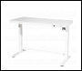 Sealey DH54 Dellonda Single Motor Ultra-Quiet Electric Desk with Control Panel, USB Port & Drawer - White Desktop