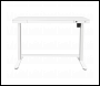 Sealey DH54 Dellonda Single Motor Ultra-Quiet Electric Desk with Control Panel, USB Port & Drawer - White Desktop