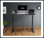 Sealey DH55 Dellonda Single Motor Ultra-Quiet Adjustable-Height Electric Sit/Stand Desk - Black Desktop