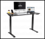 Sealey DH55 Dellonda Single Motor Ultra-Quiet Adjustable-Height Electric Sit/Stand Desk - Black Desktop