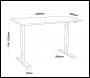 Sealey DH56 Dellonda Single Motor Ultra-Quiet Adjustable-Height Electric Sit/Stand Desk - White Desktop