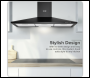 Sealey DH59 Baridi Cooker Hood, Chimney Style with Carbon Filters 90cm - Black