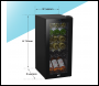 Sealey DH6 Baridi 18 Bottle Wine Fridge & Cooler - Black