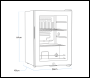 Sealey DH62 Baridi Beer & Drinks Fridge with LED Light, Black and Glass Door 60L