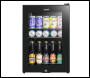 Sealey DH62 Baridi Beer & Drinks Fridge with LED Light, Black and Glass Door 60L