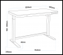 Sealey DH65 Dellonda Single Motor Ultra-Quiet Electric Desk with Control Panel, USB Port & Drawer - Oak Desktop