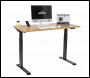 Sealey DH66 Dellonda Single Motor Ultra-Quiet Adjustable-Height Electric Sit/Stand Desk - Oak Desktop