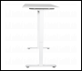 Sealey DH67 Dellonda Single Motor Ultra-Quiet Adjustable-Height Electric Sit/Stand Desk - White Desktop