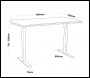Sealey DH70 Dellonda Single Motor Ultra-Quiet Adjustable-Height Electric Sit/Stand Desk - Carbon Fibre Effect Desktop
