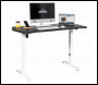 Sealey DH70 Dellonda Single Motor Ultra-Quiet Adjustable-Height Electric Sit/Stand Desk - Carbon Fibre Effect Desktop
