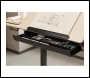 Sealey DH71 Dellonda Single Motor Ultra-Quiet Electric Adjustable Drawing Table with 40° Tilt, Drawer & Side Table