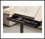 Sealey DH71 Dellonda Single Motor Ultra-Quiet Electric Adjustable Drawing Table with 40° Tilt, Drawer & Side Table