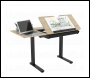 Sealey DH71 Dellonda Single Motor Ultra-Quiet Electric Adjustable Drawing Table with 40° Tilt, Drawer & Side Table