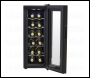Sealey DH73 Baridi 12 Bottle Wine Fridge & Cooler - Black