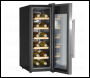 Sealey DH74 Baridi 12 Bottle Wine Fridge & Cooler - Stainless Steel
