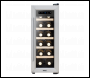 Sealey DH74 Baridi 12 Bottle Wine Fridge & Cooler - Stainless Steel
