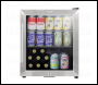 Sealey DH75 Baridi Mini Tabletop Beer & Drinks Fridge 50L Capacity - Stainless Steel