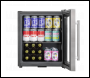 Sealey DH75 Baridi Mini Tabletop Beer & Drinks Fridge 50L Capacity - Stainless Steel