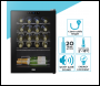 Sealey DH8 Baridi 20 Bottle Wine Fridge with Digital Touch Screen Controls, Metal Shelves & LED Light - Black