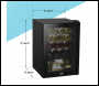 Sealey DH8 Baridi 20 Bottle Wine Fridge with Digital Touchscreen Controls, Metal Shelves & LED Light - Black