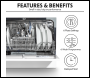 Sealey DH83 Baridi Tabletop Dishwasher 6 Place Settings 6.5L Capacity - White