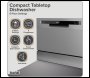 Sealey DH84 Baridi Tabletop Dishwasher 6 Place Settings 6.5L Capacity - Silver