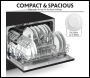 Sealey DH85 Baridi Tabletop Dishwasher 6 Place Settings 6.5L Capacity - Black