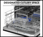 Sealey DH85 Baridi Tabletop Dishwasher 6 Place Settings 6.5L Capacity - Black