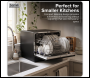 Sealey DH85 Baridi Tabletop Dishwasher 6 Place Settings 6.5L Capacity - Black