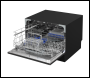Sealey DH85 Baridi Tabletop Dishwasher 6 Place Settings 6.5L Capacity - Black