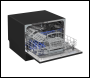 Sealey DH85 Baridi Tabletop Dishwasher 6 Place Settings 6.5L Capacity - Black