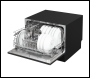 Sealey DH85 Baridi Tabletop Dishwasher 6 Place Settings 6.5L Capacity - Black