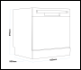 Sealey DH86 Baridi Tabletop Dishwasher 8 Place Settings 8L Capacity - White
