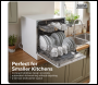 Sealey DH86 Baridi Tabletop Dishwasher 8 Place Settings 8L Capacity - White
