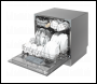Sealey DH87 Baridi Tabletop Dishwasher 8 Place Settings 8L Capacity - Silver