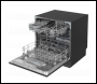 Sealey DH88 Baridi Tabletop Dishwasher 8 Place Settings 8L Capacity - Black