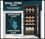 Sealey DH89 Baridi 18 Bottle Dual Zone Wine Fridge & Cooler