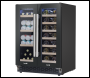 Sealey DH96 Baridi 40 Bottle/120 Can Under-Counter/Freestanding Dual Zone Wine Fridge & Cooler 60cm