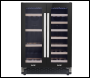 Sealey DH96 Baridi 40 Bottle/120 Can Under-Counter/Freestanding Dual Zone Wine Fridge & Cooler 60cm